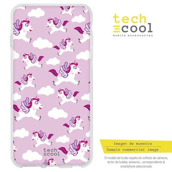 

FunnyTech®Silicone stand case for IPOD TOUCH 5/6 design Unicorns pink