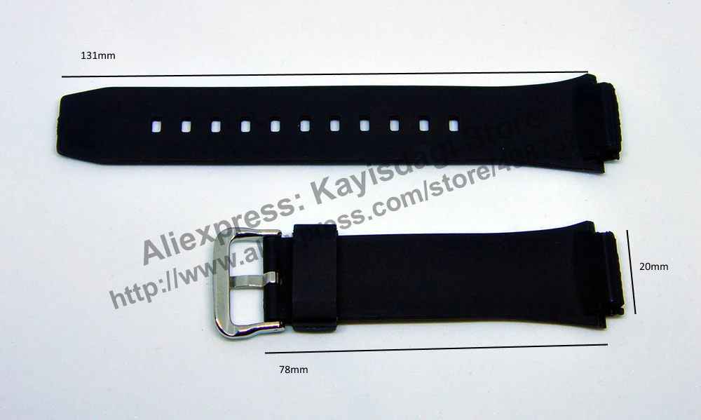 20mm Black Rubber Watch Band / Strap Compatible for Casio Edifice EF 552 , EF  552PB|Watchbands| - AliExpress