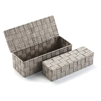 

Set of Stackable Organising Boxes Textile (2 Pieces) (11,5 x 9 x 29,5 cm)