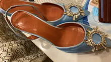 Zapatos de tacón alto con diamantes de imitación para mujer, calzado de seda satinada con punta puntiaguda, sin cordones, para boda, talla grande 41 42