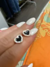 Pendientes coreanos de adorno de corazón para mujer, aretes de piedra de circón, pendiente de botón oro rosa, joyería 2019