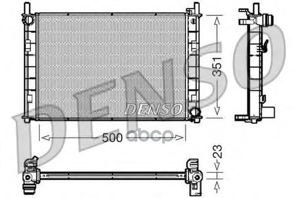 Радиатор Системы Охлаждения Ford Fiesta V(01-08) Fusion(02-12) Mazda 2(03-) Denso арт. DRM10045