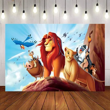 

Cartoon the Lion King Backdrop Custom Boys Birthday Party Backdrop Decor Photocall Backdrop Photo Studio Banner fotografía