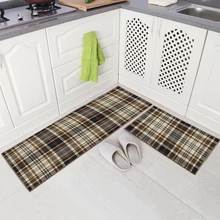 Набор кухонных ковриков из 2 предметов, машинная стирка, Нескользящие кухонные коврики и коврики, набор для бегунов, Резиновая подложка, внутренний, открытый, входной пол
