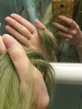 Peluca de cabello sintético para mujer, pelo negro y verde de 24 pulgadas con volante grande y flequillo, estilo africano y americano, fibra resistente al calor