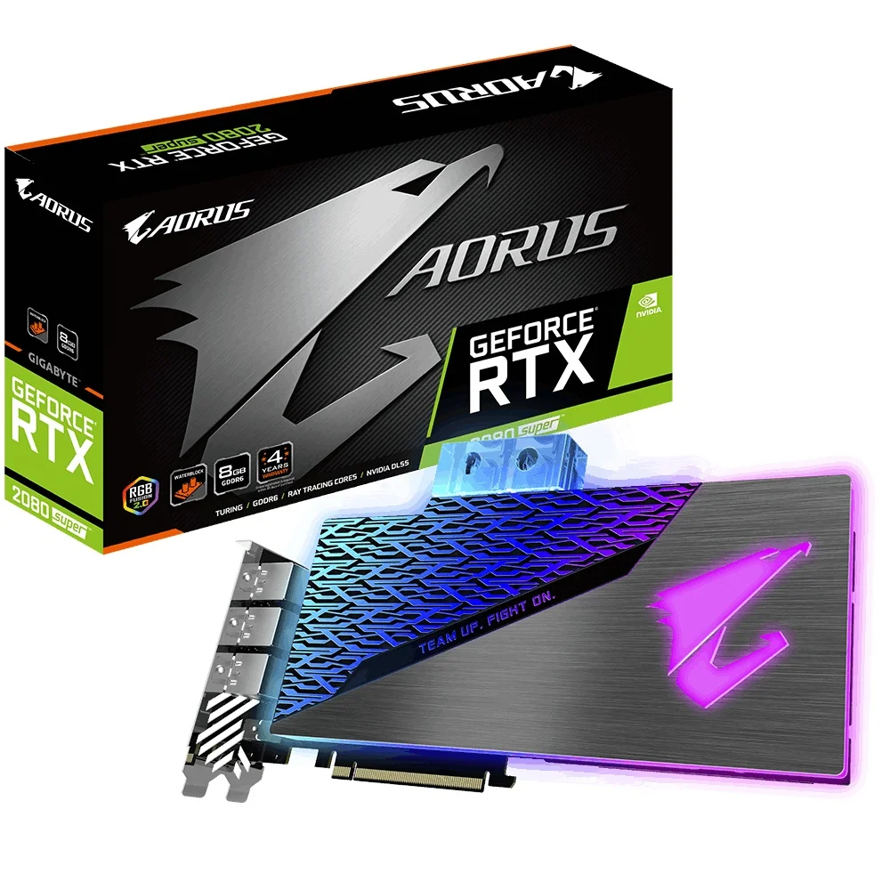 Видеокарта Gigabyte AORUS nVidia GeForce RTX 2080 Super 1815MHz 8192MB 15500MHz 256 bit RTL [GV-N208SAORUS WB-8GC]