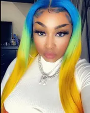 Younsolo-mechones Rubio 613 con cierre, cabello humano ondulado, 4x4, mechones, extensión de cabello humano Remy brasileño