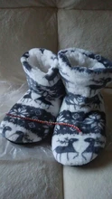 House Slippers Floor-Shoes Flip-Flops Christmas Winter Fur Plush Warm Cotton Indoor Fourrure