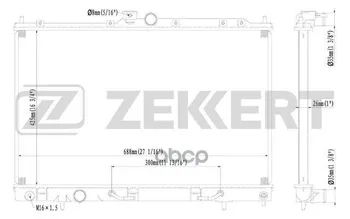 

Radiator OHL. DV. Mitsubishi Outlander 03-zekkert art. mk-1183