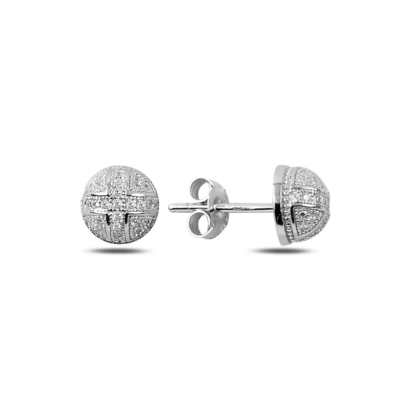 

Armagano Zircon Half Ball Earrings