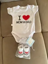 Calcetines de algodón para bebé recién nacido, blanco, amor de madre/papá, 0 a 6 meses, para fiesta, Baby Shower