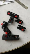 Terminal de conector de posiciones de plástico, 2 uds., conector Push-In, muelle de carga, terminales de altavoz de Audio, Clips para Breadboard