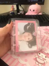 Minilibro de mano con hojas sueltas para estudiantes, carpeta de anillas transparente, accesorios de oficina Kawaii
