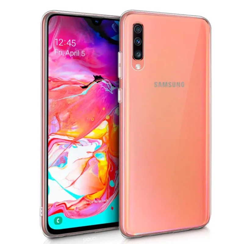 Прозрачный чехол-подставка из ТПУ для samsung A70