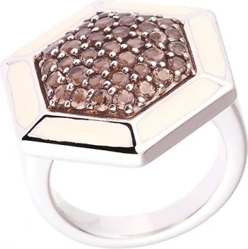 

Jay VI ring with раухтопазами, silver enamel insert