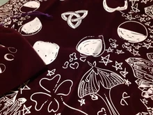 Mantel de Tarot de terciopelo con bolsa, adivinación de las fases de la Luna, paño de Altar para enamorados, envío directo