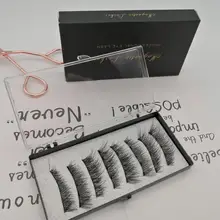 Pestañas postizas magnéticas 3D, 5 imanes, 8 Uds., duraderas, hechas a mano, de visón Artificial Natural, con pinzas