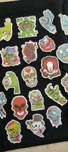 50 Uds. Con Graffiti de pegatinas de Terror, pegatinas oscuras divertidas para Estuche De Viaje, portátil, monopatín, guitarra, nevera