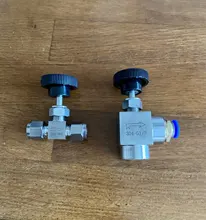 Válvula de aguja de acero inoxidable SS304, hilo femenino de ángulo recto, BSP, 1/8 , 1/4, 1/2 , para agua, Gas y aceite