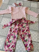 Conjunto de ropa para niña recién nacida, Pelele de manga larga de Color sólido, Tops, pantalones, diadema, trajes infantiles, 3 uds.