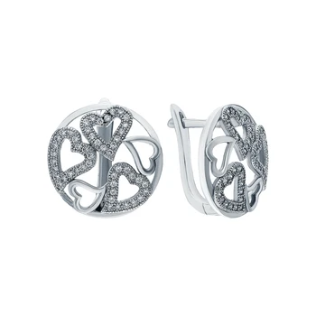 

Silver earrings with cubic zirconia sunlight sample 925