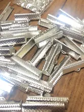 50 unids/lote cubierta cierres Cable final tapas cinta cuerda de cuero Clip collar pulsera conector para suministros de fabricación de la joyería