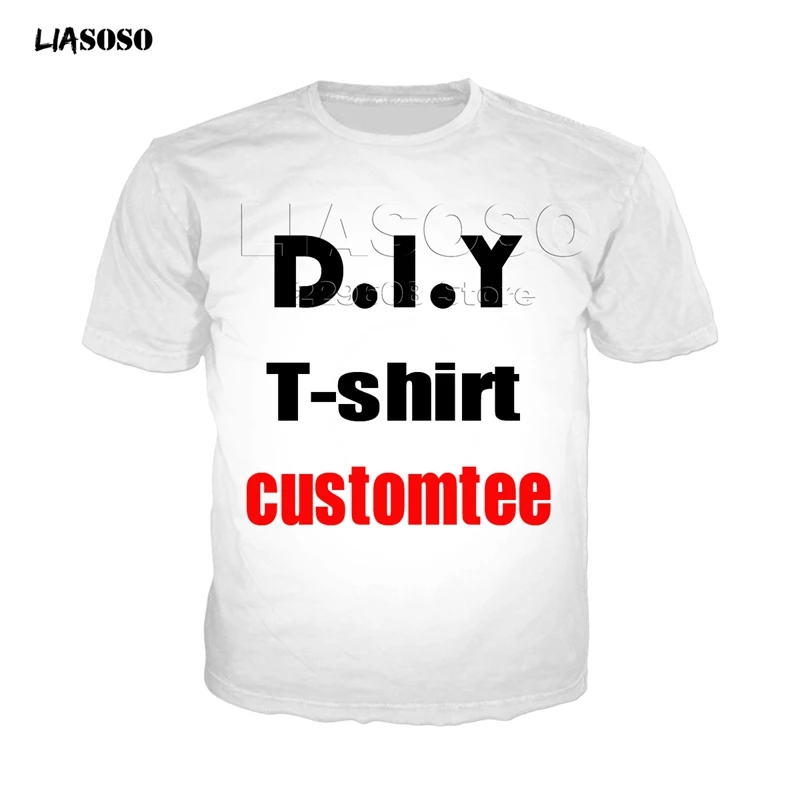 

LIASOSO Create Your Own Customer Design Anime/Photo/Star/You Want/Singer Pattern/DIY T-Shirt 3D Print Sublimation T Shirt