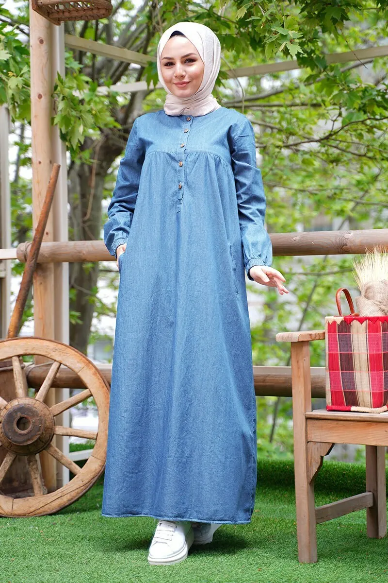 Download Long Maxi Jeans Dress Women Dress Turkish Fashion Islamic Muslim Modern Clothing Turkey 2004 Dresses Aliexpress