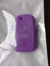 Funda de silicona para la llave del coche, carcasa para llave remota, soporte de piel Fob para VW Golf Passat Polo Bora Skoda Octavia SUPERB Fabia