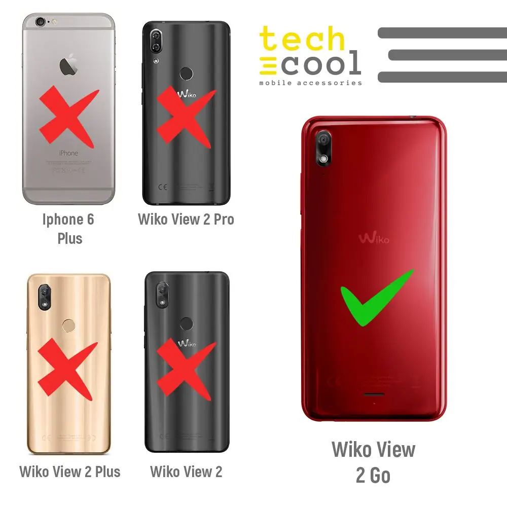 FunnyTech®Силиконовый чехол для Wiko View 2 Go l прозрачная подвесная подвеска с