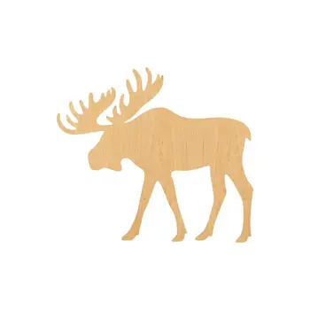 

Moose Laser Cut Out Wood Shape Craft Supply - Unfinished