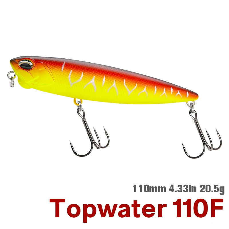 TSURINOYA 110mm 20.5g Topwater Floating Pencil DW58 Minnow Crank Wobbler Quality Fishing Tackle Hooks For Fishing Lure