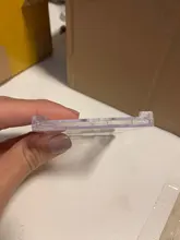 XRHYY-10 soportes de tarjeta de identificación de alta resistencia, plástico duro, soporte claro Horizontal y Vertical con ranuras para pulgar, tarjetero de identificación de 2 a 3