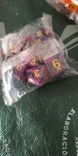 Acrylic Dice Black D8 D20 Gold-Points Nightclub Purple Bar KTV 7pcs D6 D4 D10 D12 Entertainment-Tools