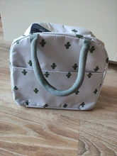 Fiambrera enfriadora para la comida de mujer y niños, bolsa de lona aislada portátil de patrón funcional, bolso térmico para picnic, almuerzo
