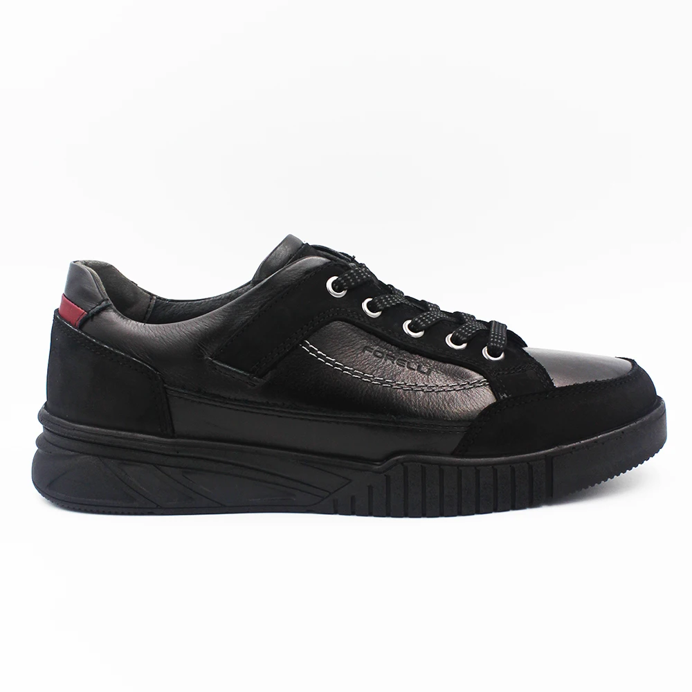 

Forelli Genuine Leather Male Black Orthopedic Casual Shoes New Season 44101