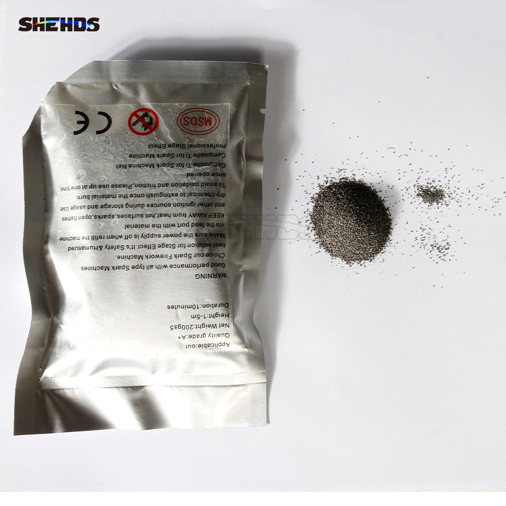 Shehds 10 Bags 200G Spark Powder Cold Spark Firework Adatto Fontana Sparkular Machine Consumabili Polvere Outdoor Indoor