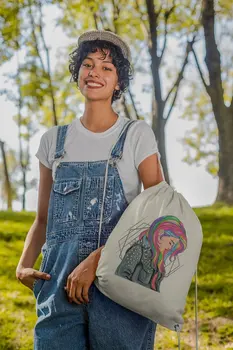 

Angemiel Bag Denim Jacket Cool Girl Cloth Backpack