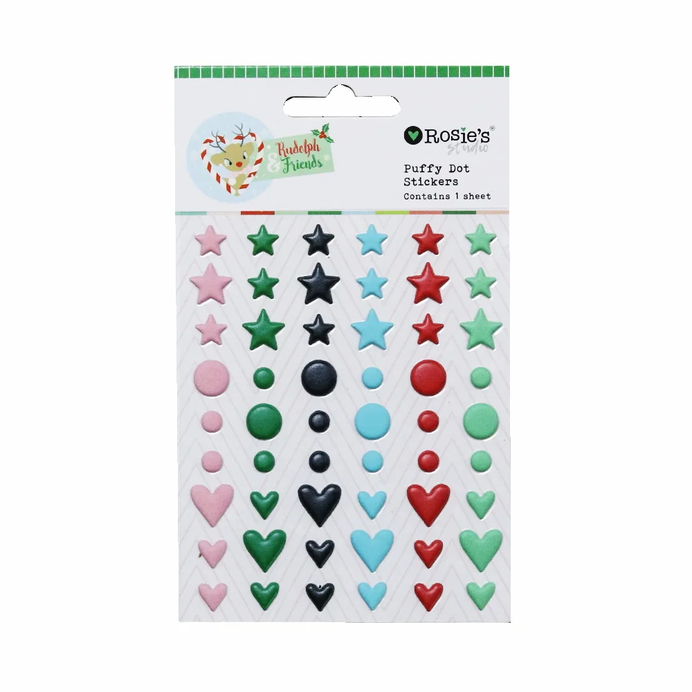 

CRZCrafter Puffy Dot Stickers Christmas Self Adhesive Embellishments DIY Crafts Scrapbooking Cardmaking Journal Decorations