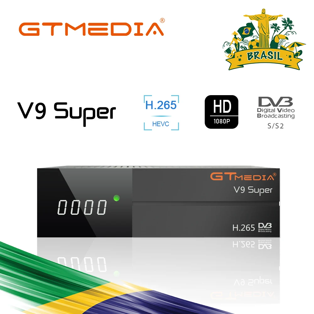 

Best 1080P DVB-S2 GTMedia V9 Super Satellite Receiver Bult-in WiFi navio do brasil Full HD DVB-S2/S Freesat V9 Super Receptor