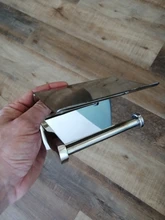 Paper-Holder Shelf Toilet Wall-Mounted Phone-Storage Bathroom-Access Stainless-Steel