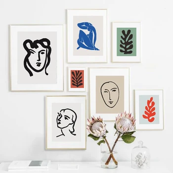 

Abstract Line Figure Minimalist Canvas Painting Henri Matisse Poster Prints Fauvism Painter Wall Art Pictures for Living Room