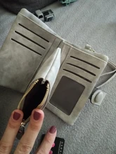 SMOOZA-Cartera de Piel de Mujer, Cartera de Piel de Mujer, billetera mate corta, billetera de Mujer con tres tarjetas plegables, 2020