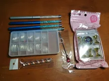 Pluma de pincel para arte de uñas, Diamante de imitación, mango de Metal acrílico, polvo de tallado, Gel líquido para salón de belleza, pinceles con tapa