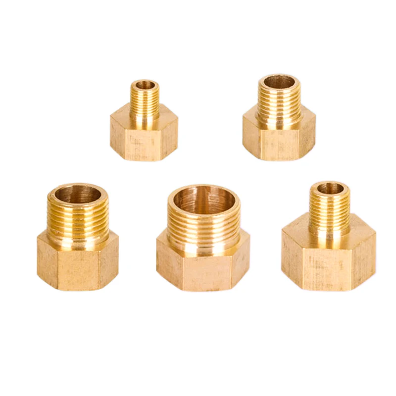 1/8" 1/4" 3/8" 1/2" Male to Female Brass Coupler Adapter Threaded Fitting Thread Pipe Connectors pipe fitting