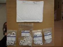 Anillo de goma de silicona PTFE, junta plana de sellado para boquilla de ducha, manguera, tubo de fuelle, arandela, blanco y negro, 1/2 , 3/4, 1