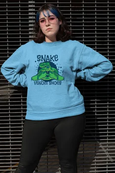

Angemiel Wear Snake Venom Shoes Blue Women Sweatshirts