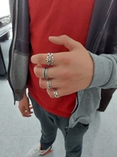 Anillos de dedo de cara sonriente para mujer y niña, sortijas de apertura ajustable de tejido de anillos, joyería con estilo, Punk, Hip Hop, 2021