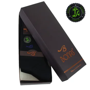 

1 box-(6 pairs)Men bamboo socks men's socks long socks business casual men's dress socks plus size 42-46 new