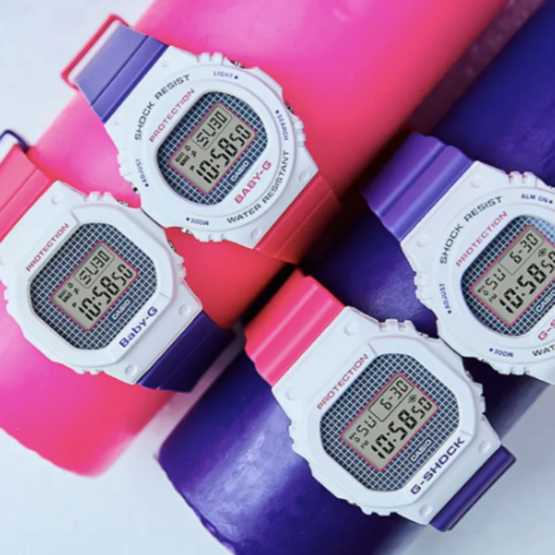 Оригинальные Водонепроницаемые цифровые часы Casio унисекс модные с силиконовым